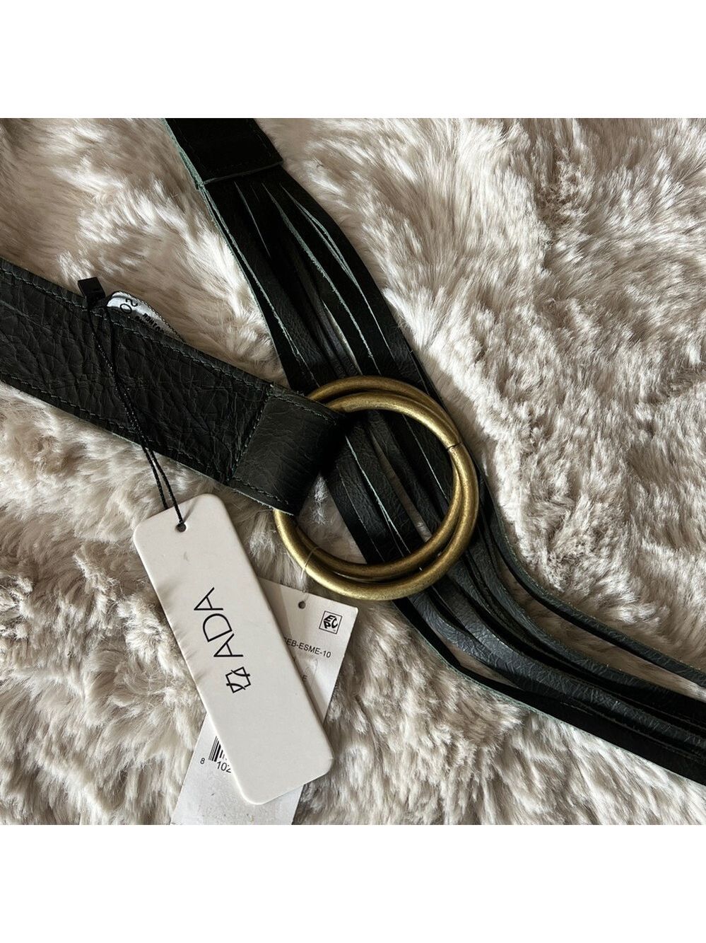 NWT $89 ADA Wrap Fringe Belt - Khaki